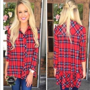 🍁FALL FAV🍁 Boutique Plaid Tunic